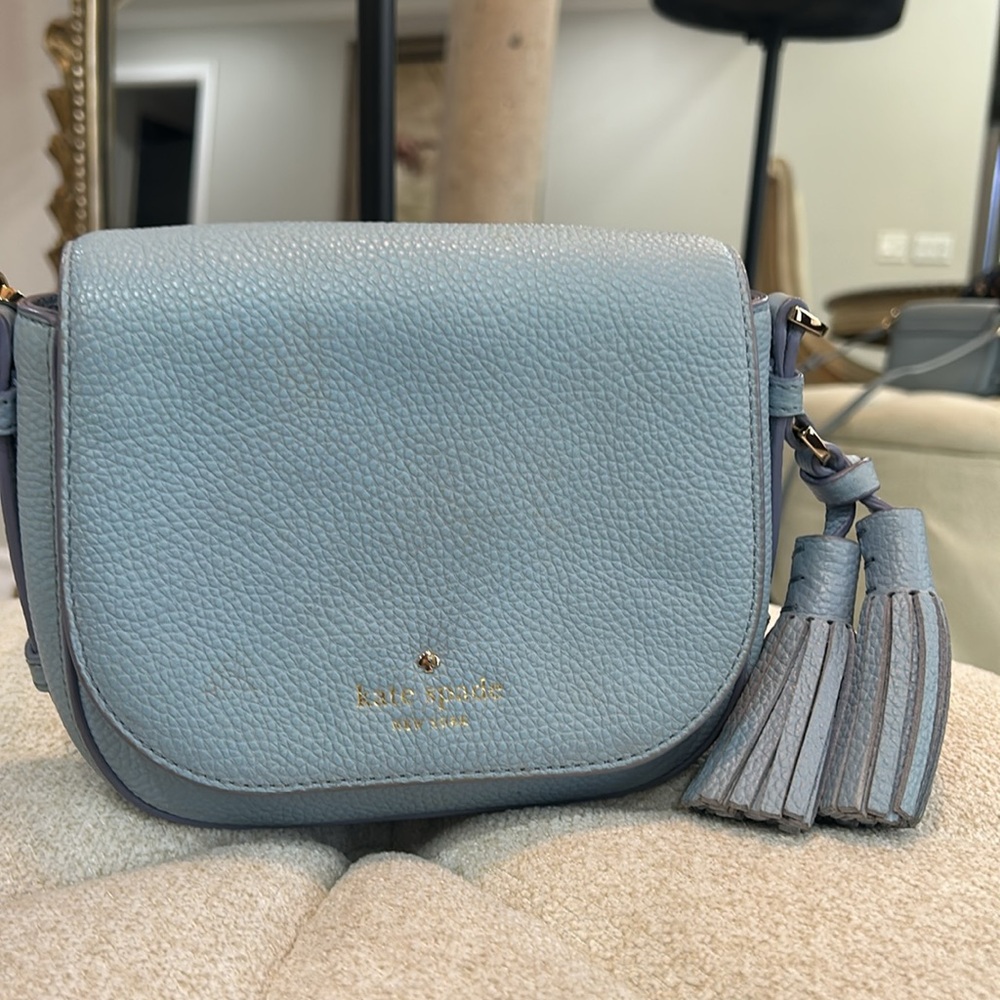 Kate Spade Light Blue Leather Crossbody